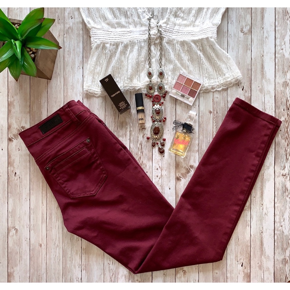 GP skinny jeans burgundy maroon size 3